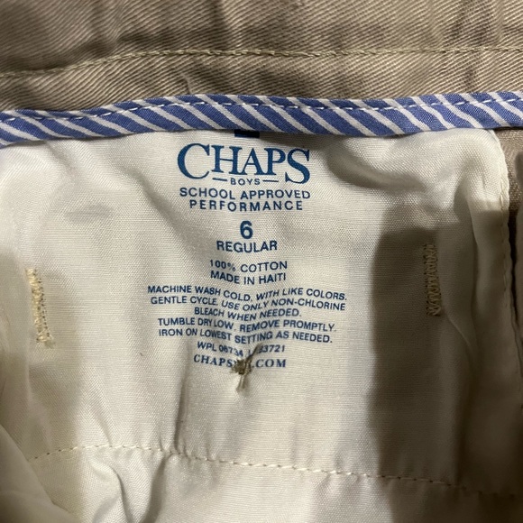 Chaps Boys School Approved Performance Adjustable Waistband Size 6 - Picture 5 of 6
